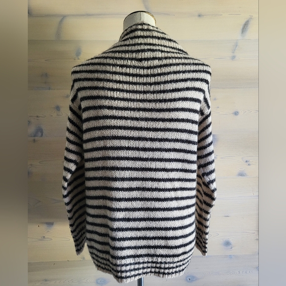 Wallace Funnel Neck Stripe Mohair Sweater with Pocket size XS - Picture 5 of 7
